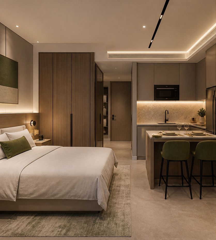 Serviced apartment interior